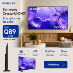 Samsung Smart TV de 43" Pulgadas Clase Crystal U8000F Ultra HD 4K Tizen, Diseño MetalStream, HDR, PurColor, One UI Tizen (2025) - UN43U8000FBXZA - Image 8